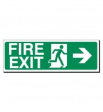 Right Arrow - Fire Exit 120 x 360mm Sign