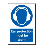 Ear Protection Must Be Worn 240 x 360mm Sign