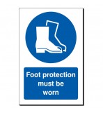 Foot Protection Must Be Worn 240 x 360mm Sign