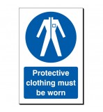 Protective Clothing Must Be Worn 240 x 360 Sign