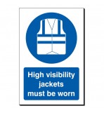 High Visibility Jackets Must Be Worn 240 x 360 Sign